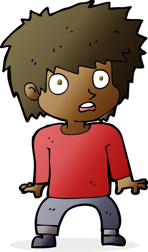 cartoon frightened boy 12276247 Vector Art at Vecteezy