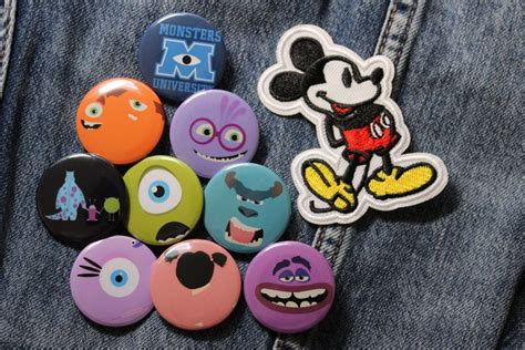 Disney Pixar's Monsters Inc Button Pins, Monsters University Button ...