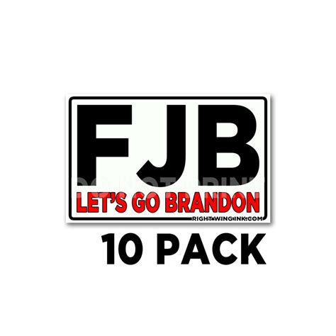 FJB Small Lets Go Brandon Funny Anti Biden Bumper Stickers 5 Wide 10