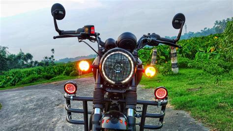 Royal Enfield Meteor 350 Fireball Custom Black Fog Light Setup YouTube