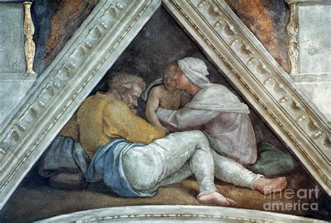 Sistine Chapel Ceiling The Ancestors Of Christ Painting By