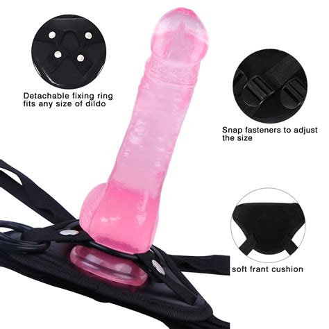 Realistic Strap On Dildo With Harness Belt And Ring Plug Sex Toy Set