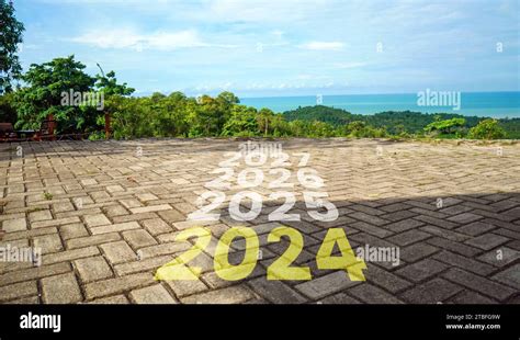 New Year 2024 Or Straight Forward Concept The Years 2024 2025 Are