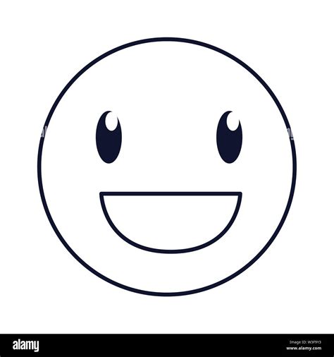 Happy Face Smiley Black And White Clipart