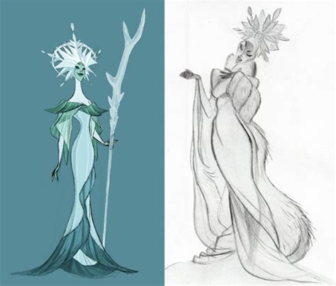 FrozenHeart - Early Frozen concept art of Elsa before she was...