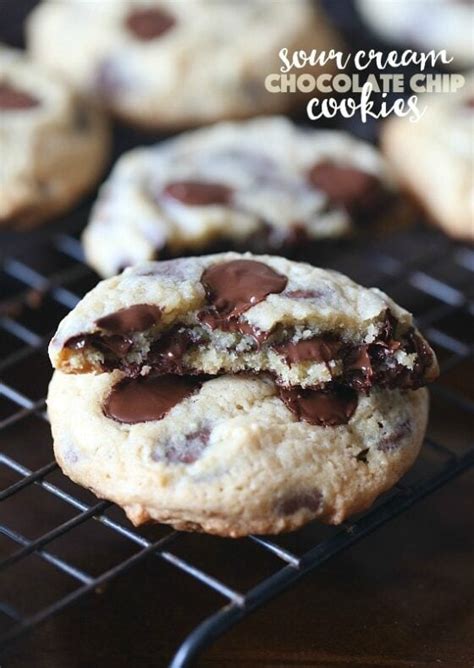 Sour Cream Chocolate Chip Cookies Cookies And Cups