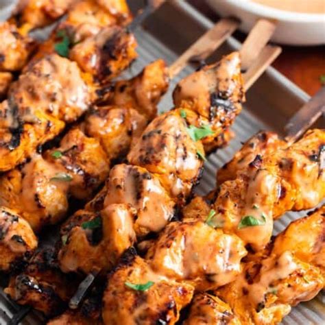 Grilled Bang Bang Chicken Skewers Little Sunny Kitchen