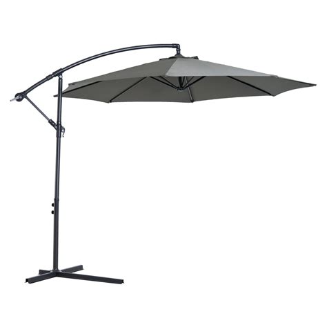 Outsunny M Garden Banana Parasol Cantilever Umbrella W Crank Base