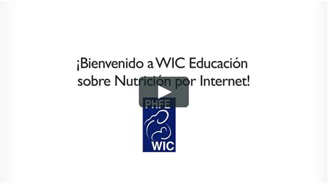 Introduction To Wic Online Nutrition Education Spanish On Vimeo