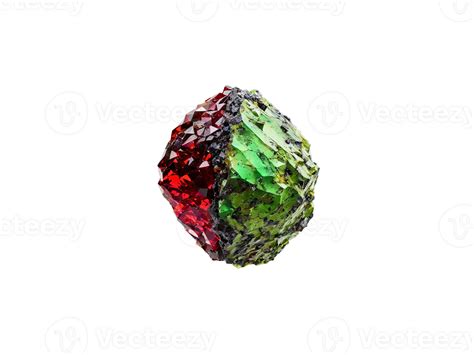 Skarn A Colorful Skarn With Red Garnet And Green Pyroxene Suspended In