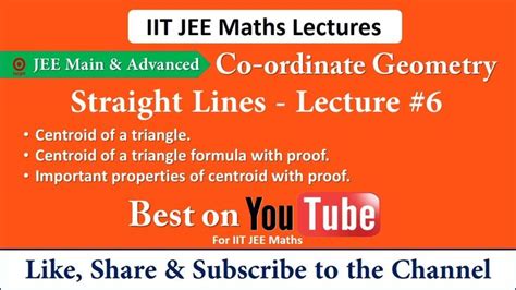 #6 Straight Lines Centroid of a Triangle, Centroid Formula Proof ...