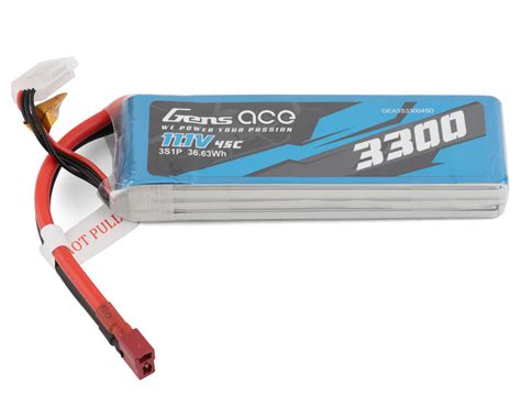 Gens Ace 3S LiPo Battery 45C 11 1V 3300mAh GEA3S330045D AMain Hobbies