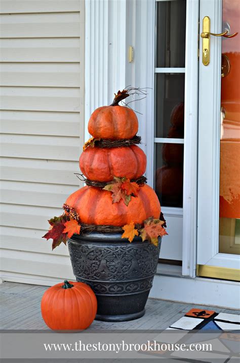 DIY Outdoor Real Looking Pumpkins The Stonybrook House