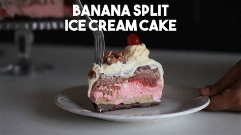 Banana Split Ice Cream Cake