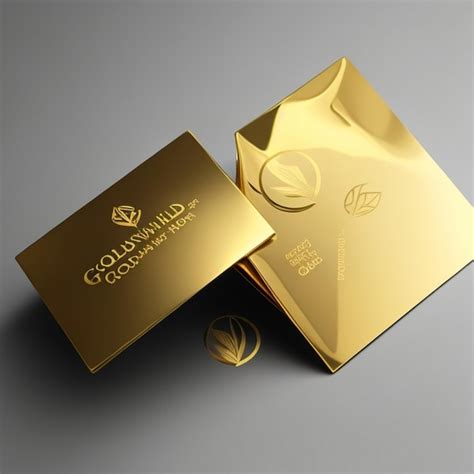 Premium Photo Gold Foil Logo Mockup