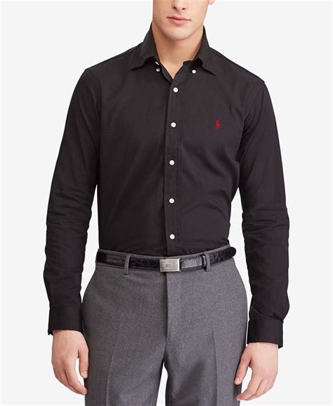 Polo Ralph Lauren Mens Slim Fit Stretch Poplin Shirt Macys