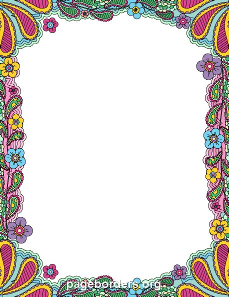 Colorful Doodle Border: Clip Art, Page Border, and Vector Graphics