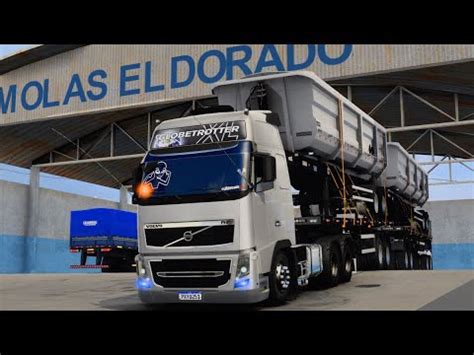 LEVANDO UMA RODO CAÇAMBA NO BI TREM VOLVO FH540 ETS 2 MAPA ELDORADO