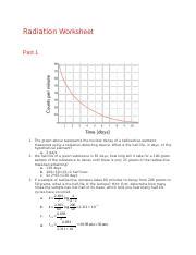 Radiation Worksheet Docx Radiation Worksheet Part The Graph