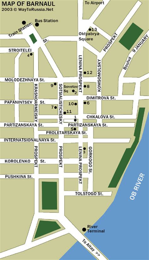 map barnaul city center russia guide
