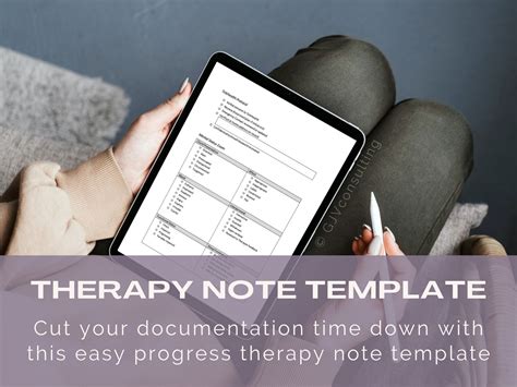 Therapist Progress Note Template Note Template Therapy Note Counseling Note Etsy