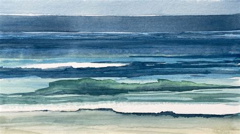 Wellen Malen Im Aquarell Malen Am Meer