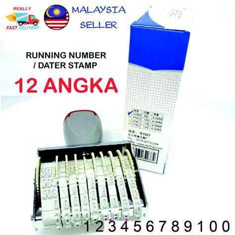 Cop Tiket Dater Stamp 9 Digit 12 Digit Running Number Ticket Rubber