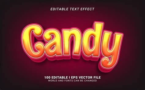 Premium Vector Candy Editable Text Effect