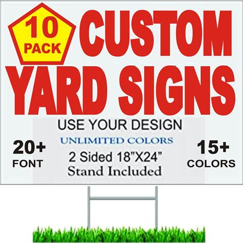 Amazon Ten Pack Custom Personalized X Yard Signs