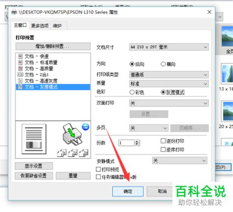 Win10电脑如何设置黑白打印机 软件无忧