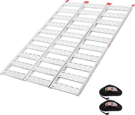 Aluminum Tri Fold Ramp With Treads Loading Ramps 1 Pack