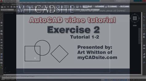 Autocad Tutorial Lesson 1 2 Exercise 2 Complete Beginners Course Youtube