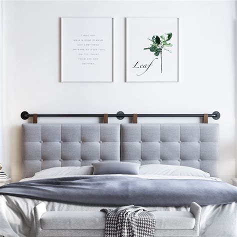 Housemila Wall Mounted Headboard With Tufted Upholstered For Queen Size