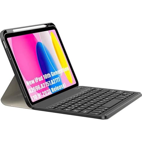 Tisoutec Coque Clavier pour iPad 10ème Génération 2022 10 9 AZERTY