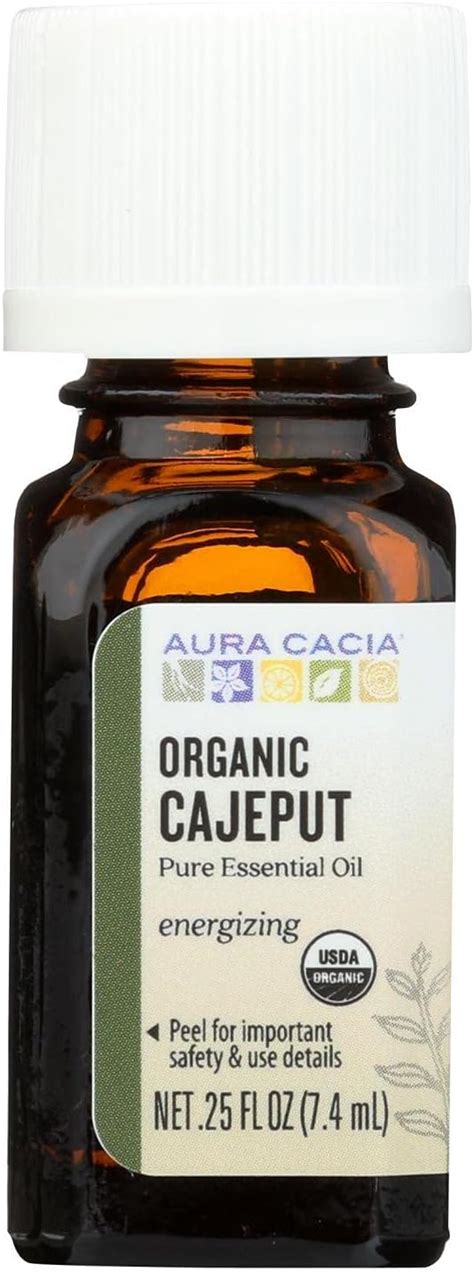 Amazon Aura Cacia Certified Organic Pure Cajeput Essential Oil