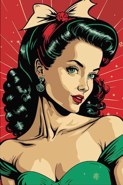 Sexy Pop Art Santa Garota Pin Up Santa Girl Ilustra O Vetorial Para