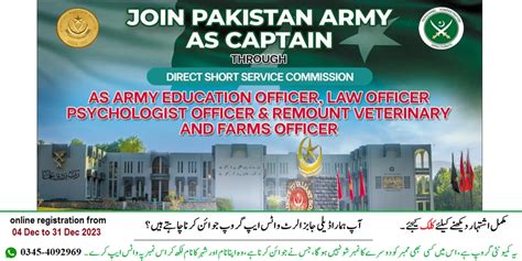 Join Pak Army As Captain 2024 Online Apply For DSSC Course