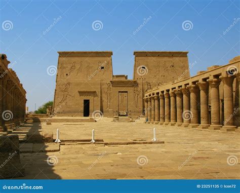 Aswan Egypt Temple Of Isis At Philae Island Stock Image Image Of