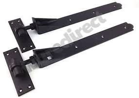 Wyre Direct Adjustable Gate Hinges Pair Mm Black Heavy Duty Hook