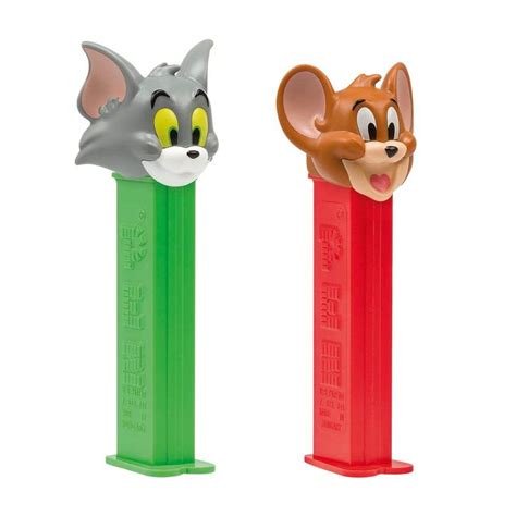 Pez Tom And Jerry Sweets Dispenser With 2 Fruity Candy Tablet Packs