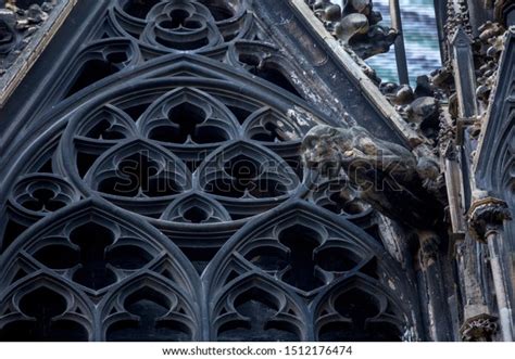 Elements Gothic Architecture Grotesque Chimera Gargoyle Stock Photo