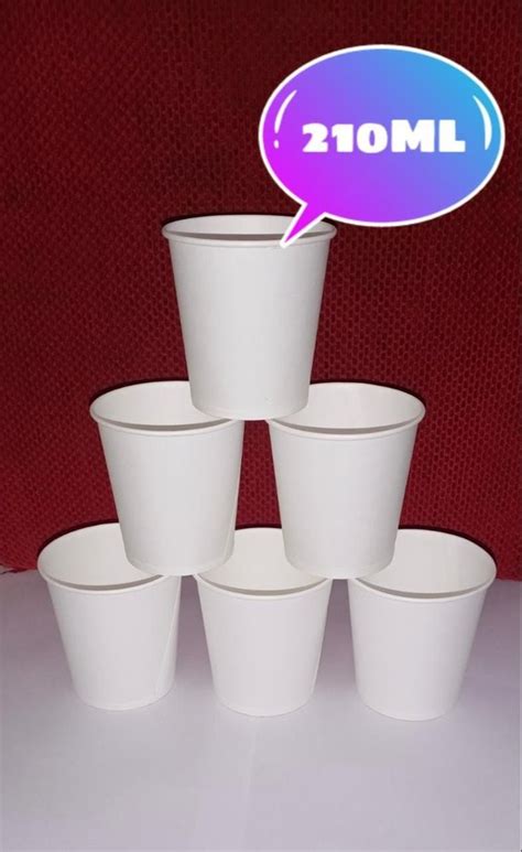 Packet Size Pc White Ml Plain Paper Tea Cup At Rs Piece In