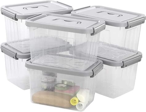 Storage And Organization Zerdyne 1 5 L Clear Plastic Storage Bins With