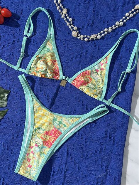 Summer Print Halter Neck Bikini Set For Women For Sale Australia New Collection Online SHEIN