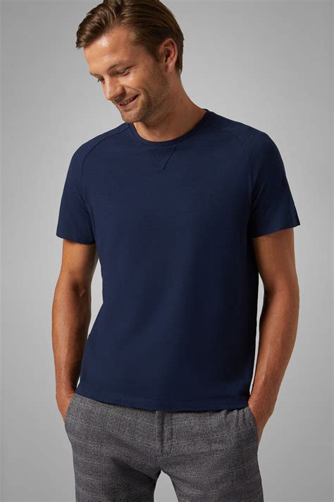 T Shirt Bleu Marine En Jersey De Coton Boggi