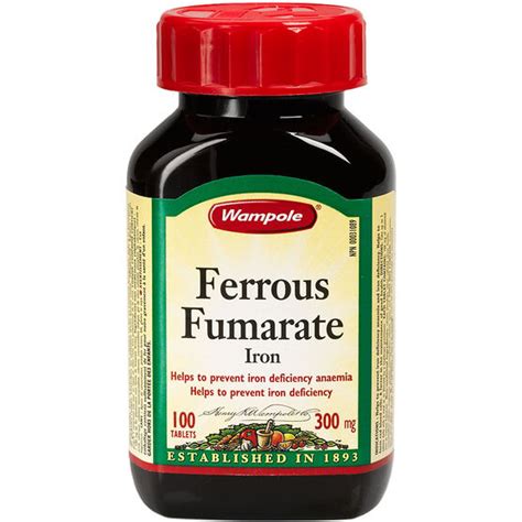 Wampole Ferrous Fumarate Iron 300mg 100 S London Drugs