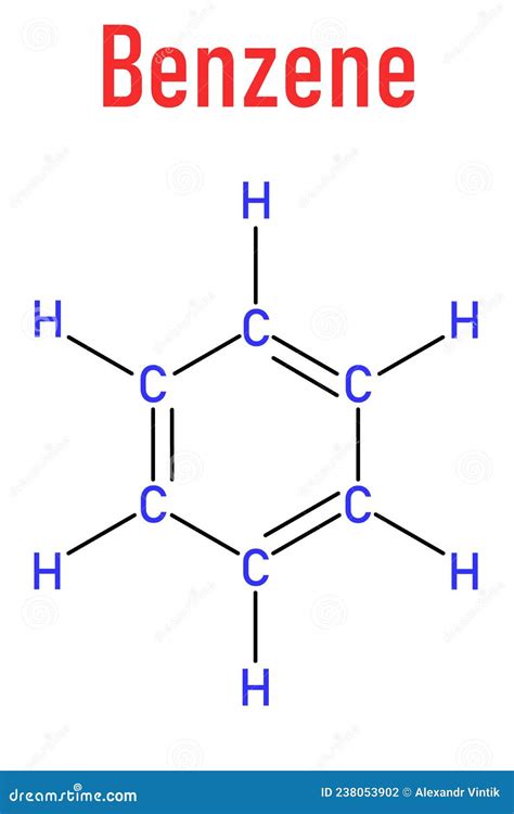 Benzene Or Cyclohexatriene Aromatic Hydrocarbon Molecule Skeletal