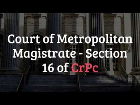 Court Of Metropolitan Magistrate Section Of Crpc Youtube