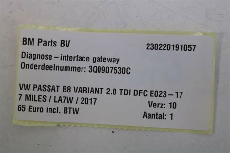 Diagnose Interface Gateway Vw Passat B Q C Onderdelenzoeker Nl