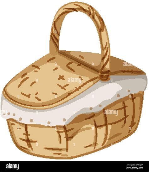 Box Picnic Basket Cartoon Vector Illustration Stock Vector Image Art